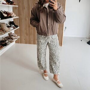 NWT! Relaxed Leopard Print Pants, Large